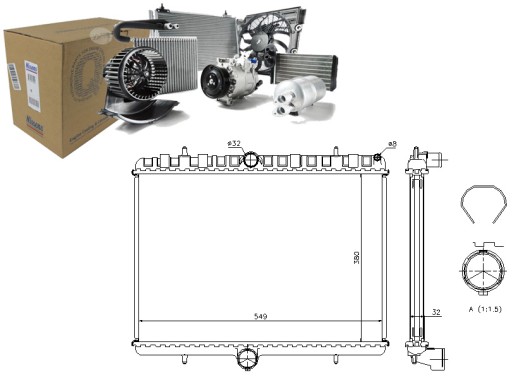 NIS63621A/RS2 - Радіатор двигуна nissens 1330q7 1498986080 133368
