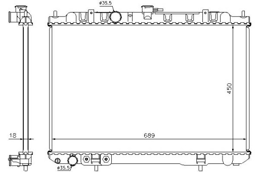 NIS-68704-ZS1 - РАДІАТОР ДВИГУНА NISSENS 21460EQ30B 21460AE100 21