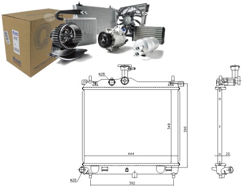 NIS67610/RS1 - Радіатор двигуна nissens hya2291 hy2291 1283116 0