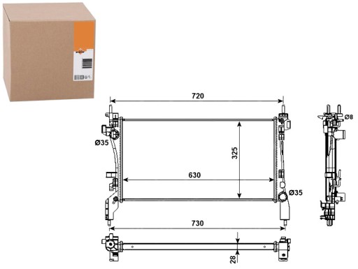 NRF53982/RS1 - Охолоджувач двигуна nrf 060025n cn2262 drm07041 8mk3