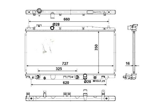 NRF-54505-ZS1 - РАДИАТОР ДВИГАТЕЛЯ NRF 19010RB7Z51 19010RB1J51 1000