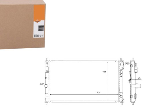 NRF59089/RS2 - Радіатор двигуна nrf 5191249aa 68004049ab 6800404