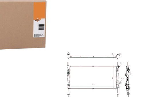 NRF53746/RS2 - РАДИАТОР ДВИГАТЕЛЯ NRF 6C118005CB 1383317 6C1H8005C