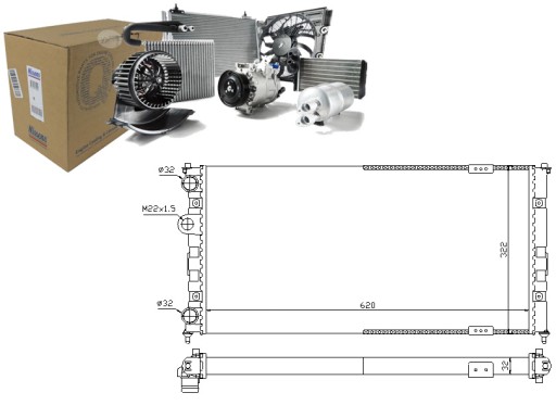 67308 - Радіатор двигуна seat cordoba ibiza ii inca vw ca