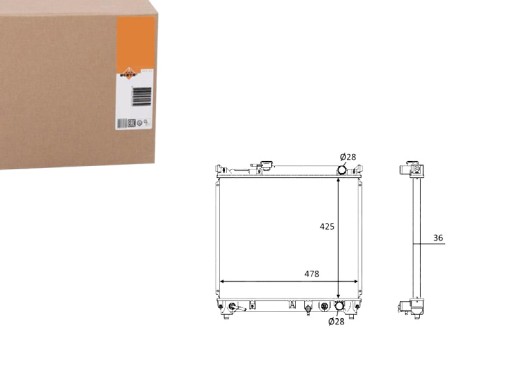 58536 - Радиатор двигателя suzuki vitara 1.6/2.0d 07.90-03.