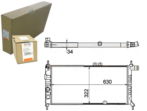 8MK 376 715-751 BRH/ZS - РАДІАТОР ДВИГУНА - СИСТЕМА ОХОЛОДЖЕННЯ ДВИГУНА [BEHR