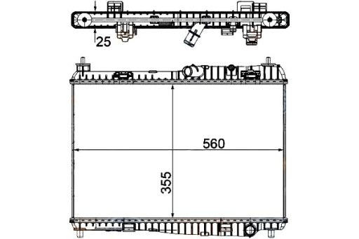 HEL-8MK 376 754-764-ZS1 - РАДІАТОР ДВИГУНА - СИСТЕМА ОХОЛОДЖЕННЯ ДВИГУНА HELLA