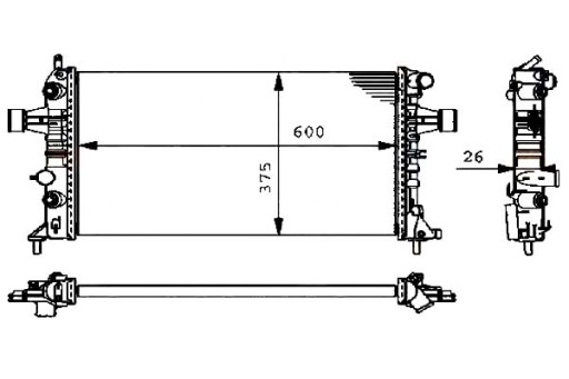 HEL-8MK 376 710-324-ZS1 - РАДИАТОР ДВИГАТЕЛЯ - СИСТЕМА ОХЛАЖДЕНИЯ ДВИГАТЕЛЯ HELLA