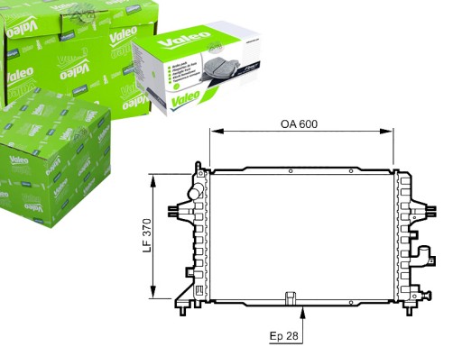 VAL734380/RS1 - Охолоджувач двигуна valeo kol403 ol2364 8mk376781041