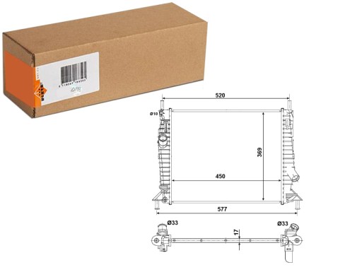 NRF 53028 - РАДІАТОР ДВИГУНА ВОДЯНИЙ FORD C-MAX FOCUS C-MAX FOCUS II 1.4 1.6 1.6LPG