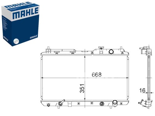 CR 740 000S - РАДИАТОР ДВИГАТЕЛЯ ВОДЯНОЙ HONDA CR-V I 2.0 10.95-02.02 MAHLE