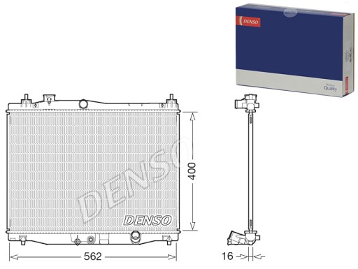 DRM40047 - РАДИАТОР ДВИГАТЕЛЯ ВОДЯНОЙ HONDA JAZZ IV 1.3 09/15 - DENSO