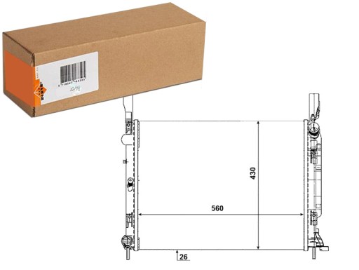 53001 - ДВИГАТЕЛЬ РАДИАТОР ВОДА RENAULT KANGOO BE BOP KANGOO EXPRESS KANGOO II