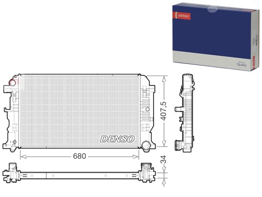 DRM32053 - РАДИАТОР ДВИГАТЕЛЯ ВОДЯНОЙ VW CRAFTER 30-35 CRAFTER 30-50 NEW BEETLE 2.0D