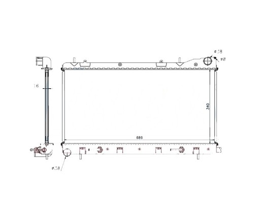 РАДИАТОР SUBARU FORESTER 98- 45111FC300 НОВЫЙ