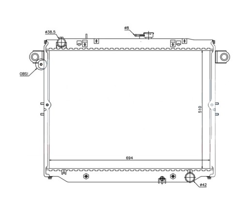 16400-66110 - РАДІАТОР TOYOTA LAND CRUISER FJ100 01/98 - НОВИЙ