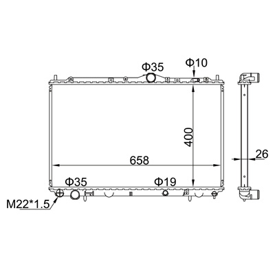 606 428 - Радиатор volvo s40/v40 1.6-2.0 96-