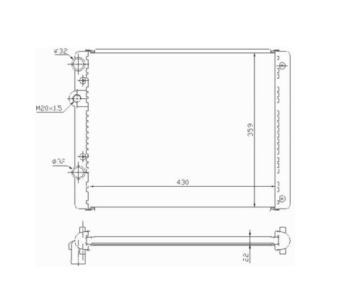 6N0121253K - РАДИАТОР VW POLO H/B IV 10.94- 6N0121253K НОВЫЙ