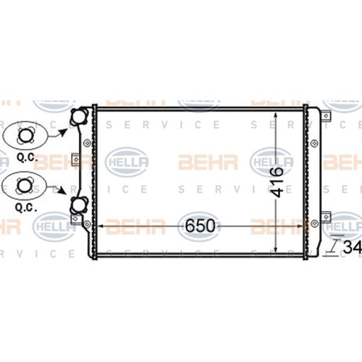 8MK376726-704 - ВОДЯНОЙ ОХЛАДИТЕЛЬ BEHR MAHLE A3 8P LEON OCTAVIA II VW GOLF V VI PASSAT B6 BLS