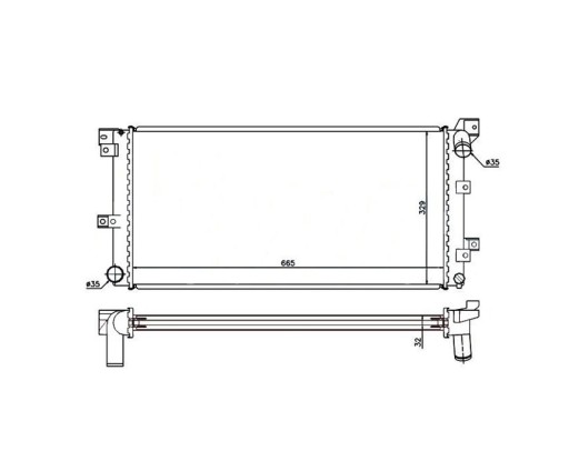 Водяний радіатор chrysler voyager 01.96-- 4798013