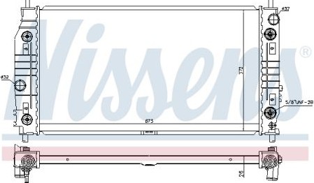 NIS69016/RS7 - ВОДООХЛАДИТЕЛЬ CHRYSTLER V6 2.7