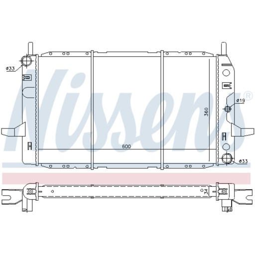 62224 - ВОДЯНОЙ ОХЛАДИТЕЛЬ FORD SIERRA II 87-93 2.0