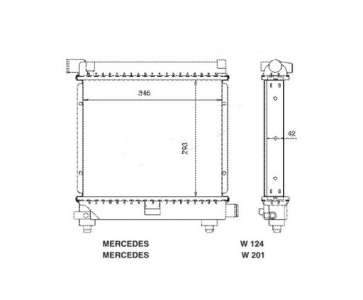 2015003703 - ВОДЯНОЙ ОХЛАДИТЕЛЬ MERCEDES BENZ W124 01/85 - НОВЫЙ