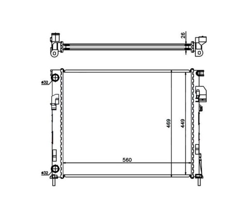 ВОДООХЛАДИТЕЛЬ NISSAN PRIMASTAR 02- 4408645 НОВЫЙ