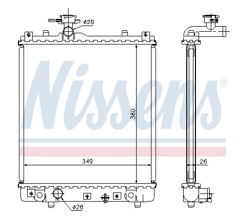 63014A - ВОДЯНОЙ ОХЛАДИТЕЛЬ OPEL AGILA SUBARU JUSTY II/III SUZUKI IGNIS I/II WAGON R