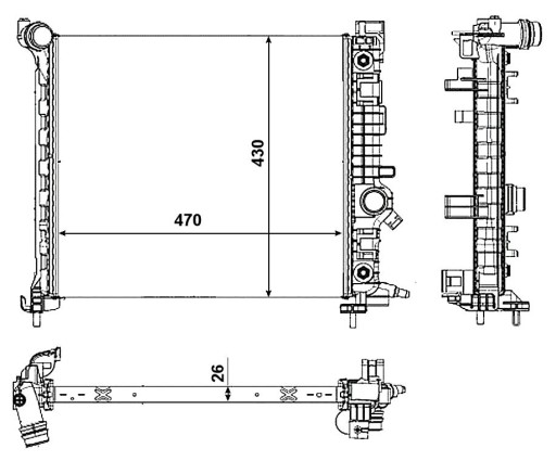 53008 - ВОДЯНИЙ КУЛЕР OPEL MERIVA B 10- NRF