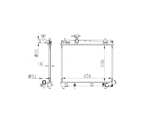ВОДЯНИЙ КУЛЕР TOYOTA YARIS H/B 2011- 164000Y060