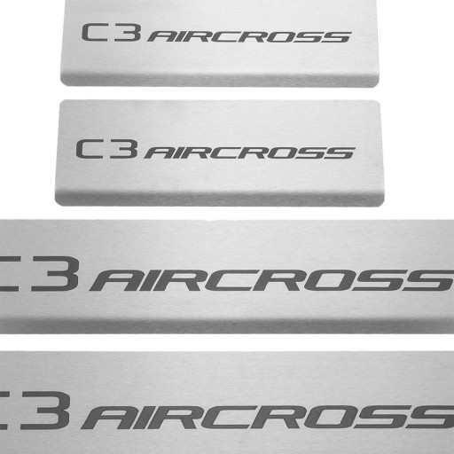 CITROEN C3 AIRCROSS Накладки на пороги из нержавеющей стали 304 Надписи в кружках.