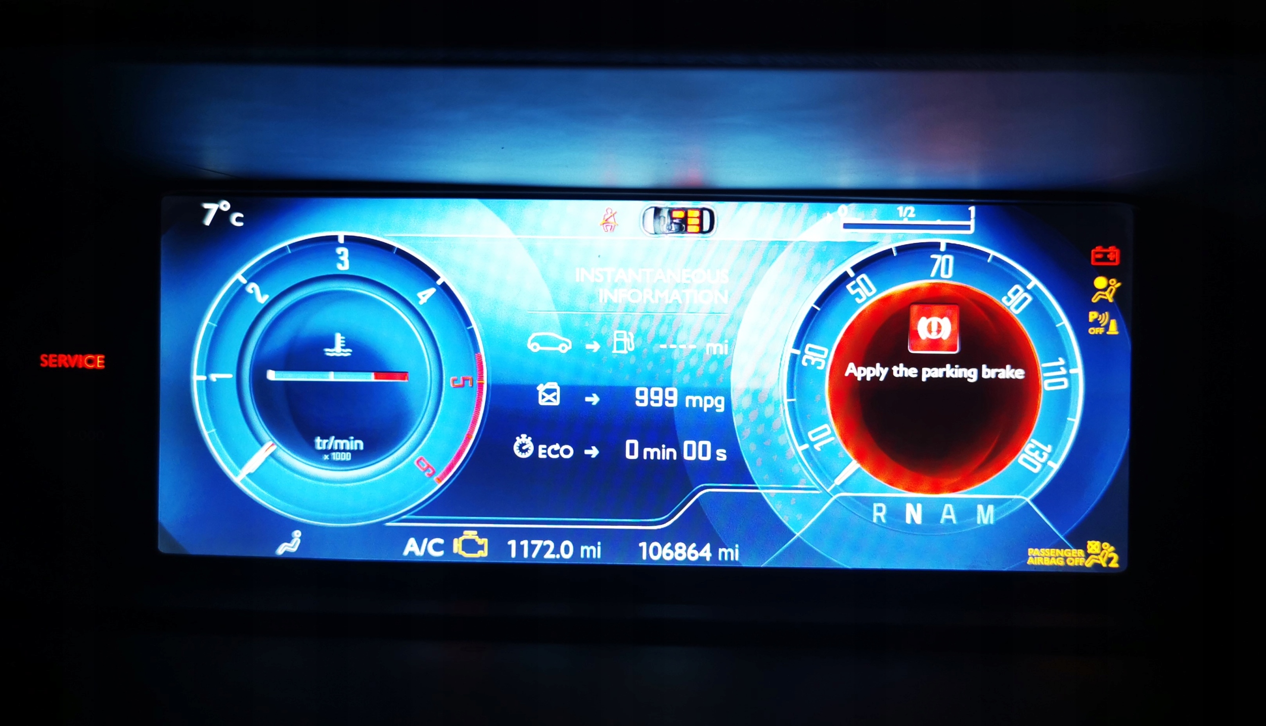 CITROEN C4 PICASSO II экран дисплея