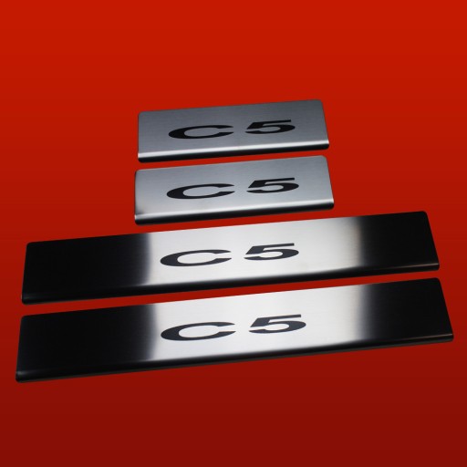 CITROEN C5 MK2 Накладки на пороги из нержавеющей стали 304 Надписи цвета c.