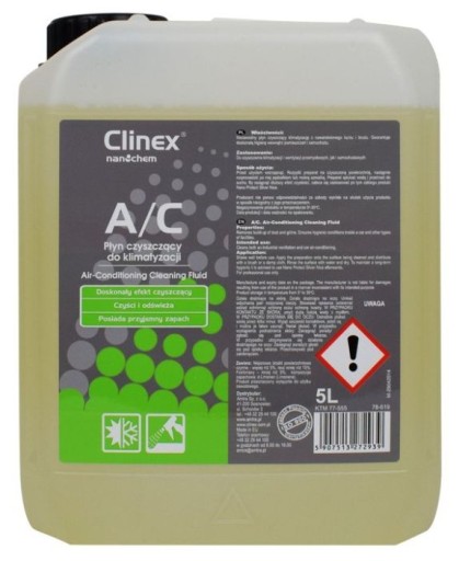 CLINEX A/C 5Л ОЧИСТИТЕЛЬНАЯ ЖИДКОСТЬ ДЛЯ КОНДИЦИОНЕРА ВОЗДУХА