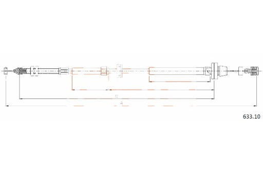 COFLE ГАЗОВИЙ ТРОС COFLE 633.10 FIAT PALIO 1.2 97-