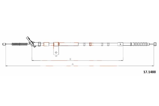92.17.1488 - ТРОС РУЧНОГО ГАЛЬМА TOYOTA