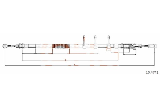 92.10.4741 - РУЧНИЙ ГАЛЬМІВНИЙ ТРОС