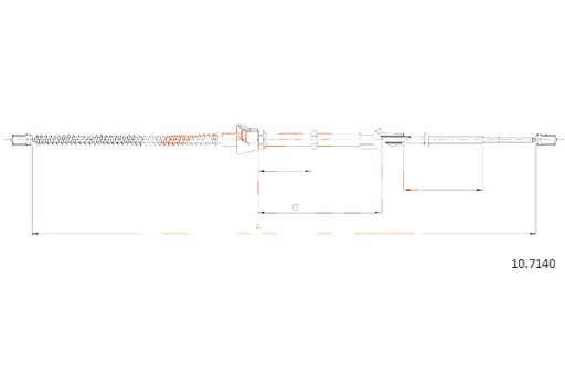 92.10.714 - COFLE ГАЛЬМІВНИЙ ТРОС VW POLO SEAT IBIZA 08 > LE PR 1589 923MM COFLE