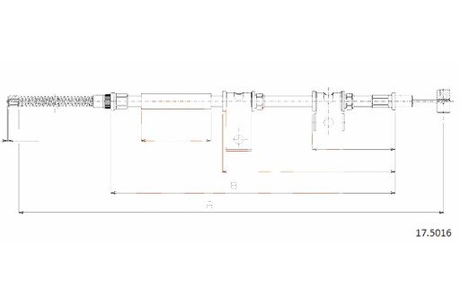 92.17.5016 - ЗАДНІЙ ГАЛЬМІВНИЙ ШЛАНГ ЛІВИЙ SUZUKI SAMURAI 90-04 БАРАБАНИ ЗАДНІ ГАЛЬМА