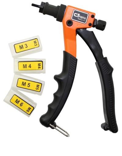 CORONA C0709 РУЧНА ЗАКЛЕПОВКА ДЛЯ СТАЛЕВИХ ТА АЛЮМІНІЄВИХ КЛЕПОЧНИХ ГАЙОК. M3 M4 M5 M6