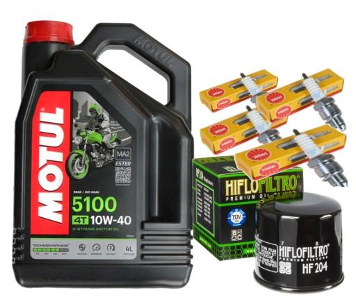 CR8EH9 ZESTAW OLEJ MOTUL 5100 10W40 4L FILTR ŚWIECE NGK HONDA CBF1000 06-10 - CR8EH9 МАСЛЯНЫЙ КОМПЛЕКТ MOTUL 5100 10W40 4L ЗАГЛУШКИ ФИЛЬТРА NGK HONDA CBF1000 06-10