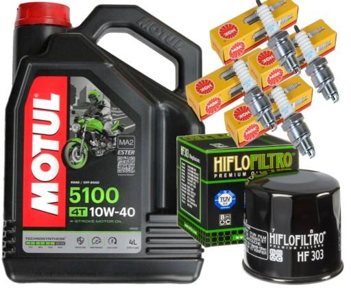 CR9E ZESTAW OLEJ MOTUL 5100 10W40 4L FILTR ŚWIECE YAMAHA YZF-R1 1000 98-01 - КОМПЛЕКТ МАСЛА CR9E MOTUL 5100 10W40 4L ФИЛЬТР-ЗАБКИ YAMAHA YZF-R1 1000 98-01