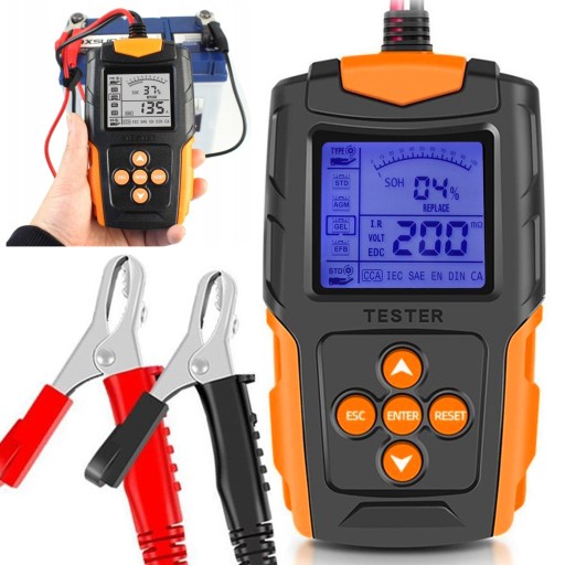 ЦИФРОВОЙ ТЕСТЕР АККУМУЛЯТОРОВ 12 В 24 В УНИВЕРСАЛЬНЫЙ 3 Ач - 200 Ач