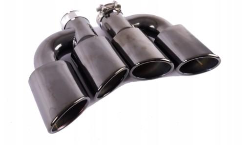 Черные выхлопные наконечники AUDI S3 S4 S5 S6 S7 S8