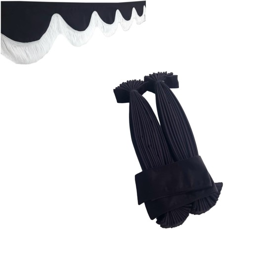 ЧЕРНЫЙ ШТОР TIR, РЕВЕРСИВНАЯ ПЛИССИРОВАННАЯ ПЕРЕДАЧА BENELUX