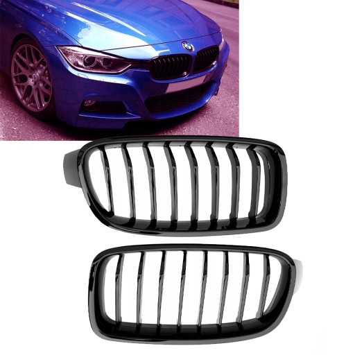 GLOSS BLACK BMW F30 / F31 M ПАКЕТ Передня решітка