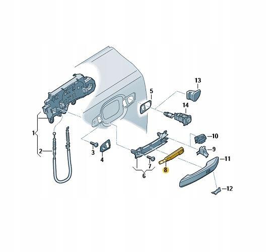 8W0927754 - Датчик ручки двери передний задний правый AUDI Q5 ASO