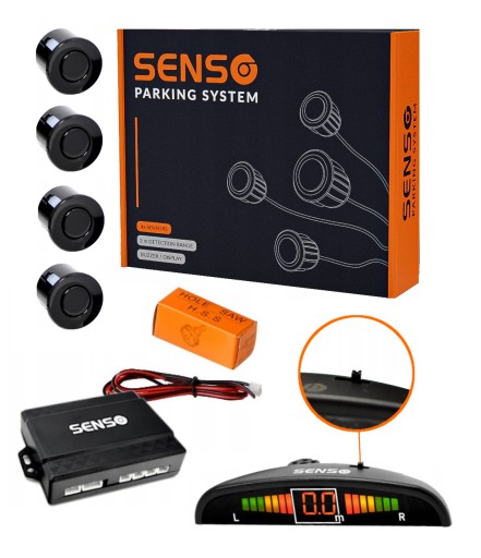 ДАТЧИКИ ПАРКОВКИ ЗАДНЕГО ХОДА SENSO SE-068 ЖК-ДИСПЛЕЙ ВЫБОР ЦВЕТА