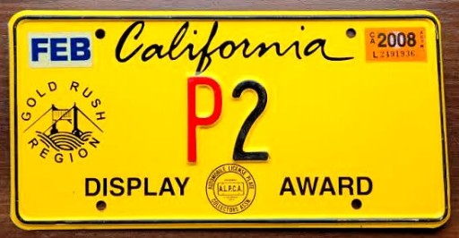 Калифорния - памятный номерной знак США.